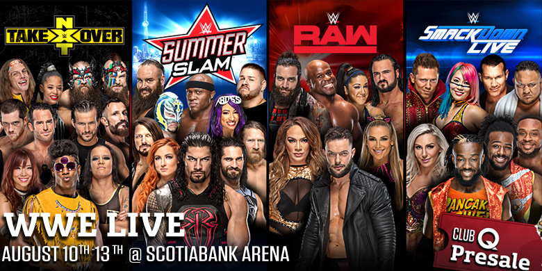 Q107 Toronto  Club Q Presale for WWE Live
